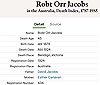 Death Entry - Jacobs, Robert Orr Death Entry - Jacobs, Robert Orr